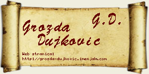 Grozda Dujković vizit kartica